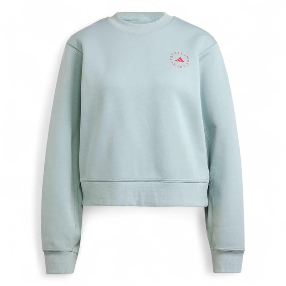 Adidas by Stella McCartney Crewneck Sweatshirt – Light Blue Designer Athleisure - Picture 4 of 7